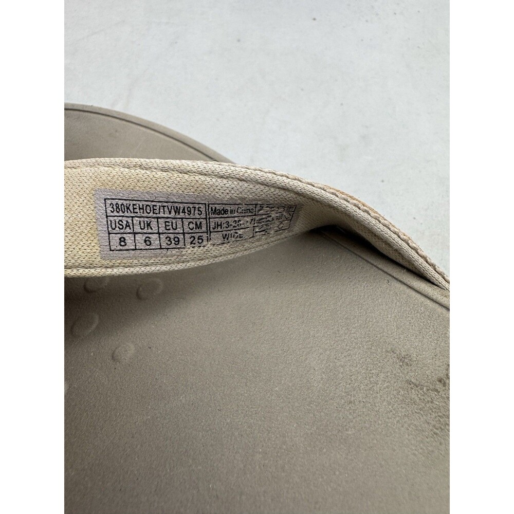 Vionic Pacific Kehoe Leather Sandals Gold Stud Thong Wedge Flip Flops Size 8 - Picture 5 of 5